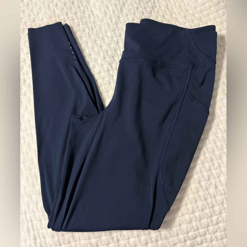 Lululemon Athletica true navy fast and free 28” pocket Leggings size 14